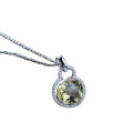 Natural Lemon Quartz 925 Silver Necklace